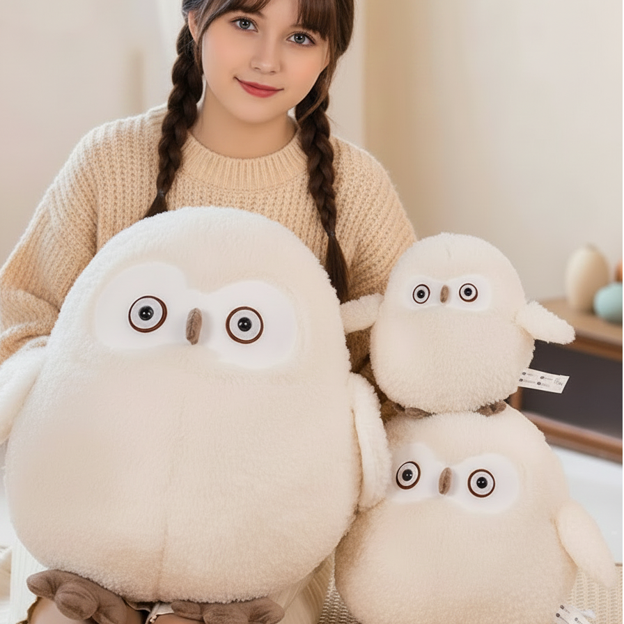 White Owl Family Plushies
